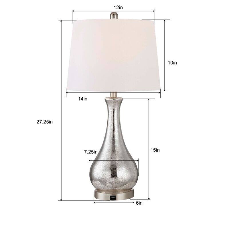 27.25" Table Lamp Set with USB (Set of 2) On Sale Bed Bath & Beyond